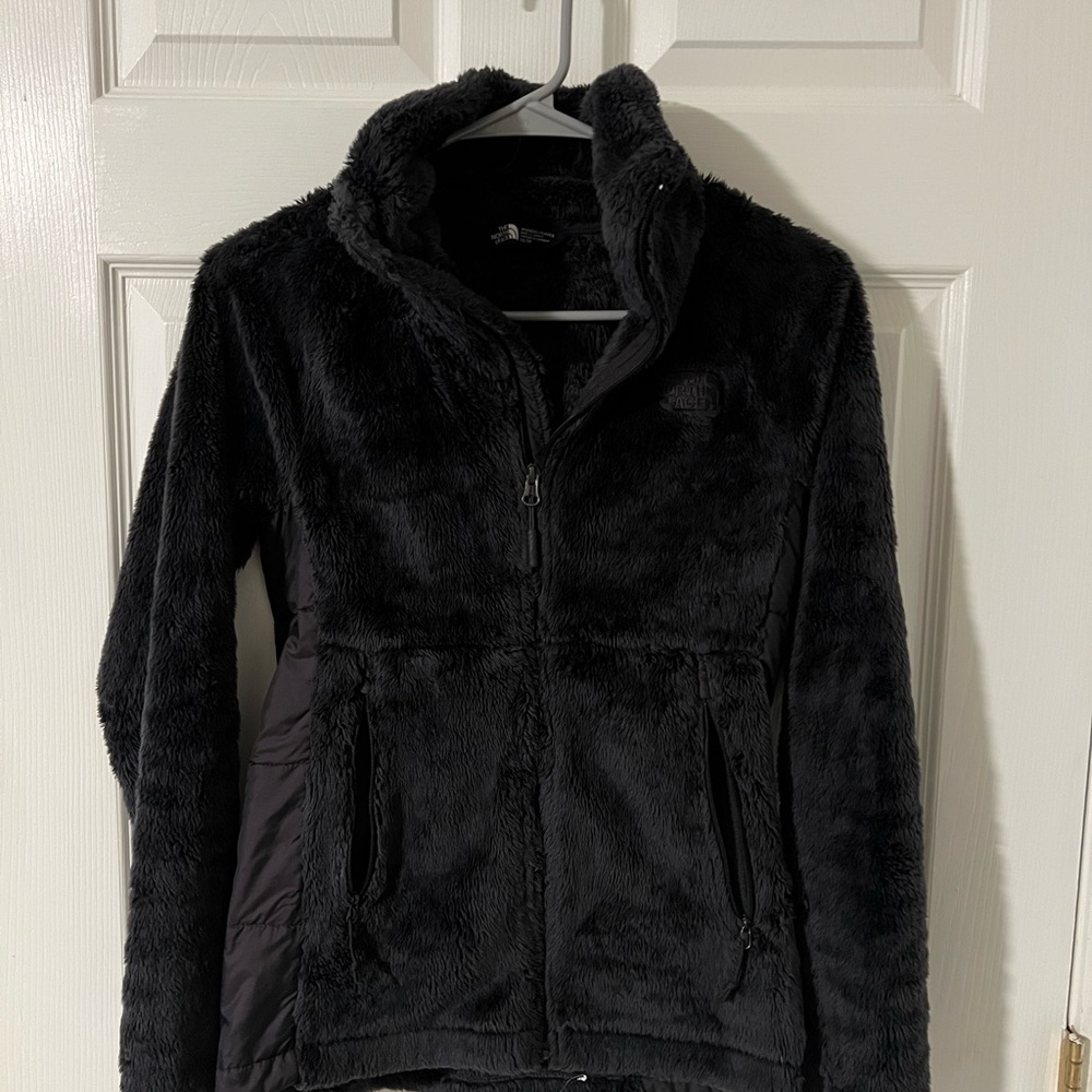 XS The North Face Black Teddy Jacket Plush Zip-Up